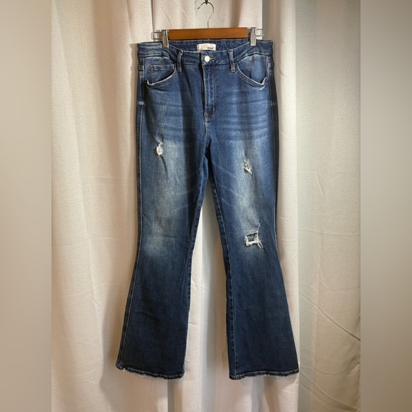 VERVET BY FLYING MONKEY Denim - Vervet Women’s Jeans Bella Moonlight High Rise Flare Size 31 EUC 0435